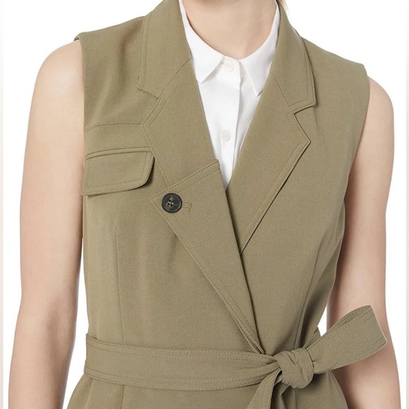 NINE WEST NWOT Women’s Tie-Waist Notch-Collar Outerwear Vest - Picture 2 of 4